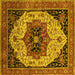 Square Oriental Yellow Industrial Rug, urb2638yw