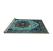 Sideview of Machine Washable Oriental Light Blue Industrial Rug, wshurb2638lblu