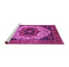 Sideview of Machine Washable Oriental Pink Industrial Rug, wshurb2638pnk