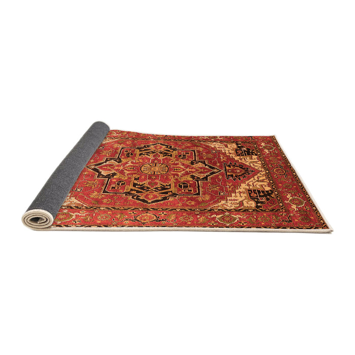 Sideview of Oriental Orange Industrial Rug, urb2639org