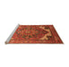 Sideview of Machine Washable Oriental Orange Industrial Area Rugs, wshurb2639org