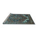 Sideview of Machine Washable Oriental Light Blue Industrial Rug, wshurb2639lblu