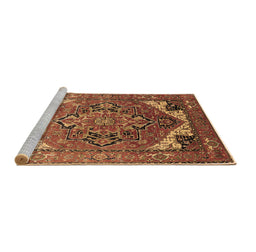 Sideview of Machine Washable Oriental Brown Industrial Rug, wshurb2639brn