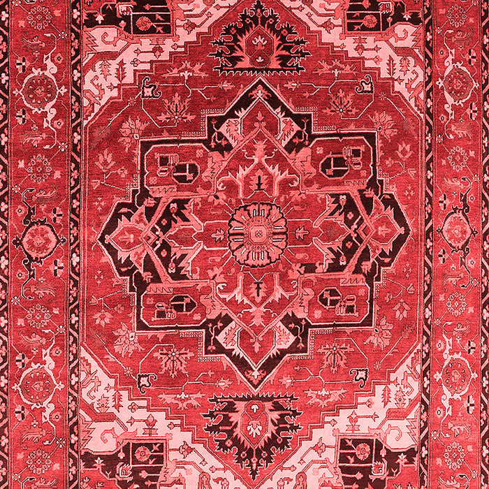 Machine Washable Oriental Red Industrial Rug, wshurb2639red