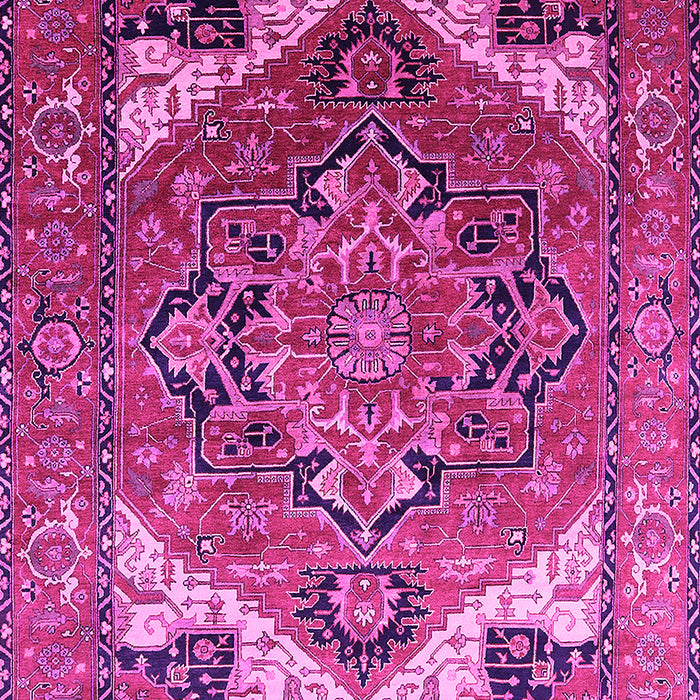 Machine Washable Oriental Pink Industrial Rug, wshurb2639pnk