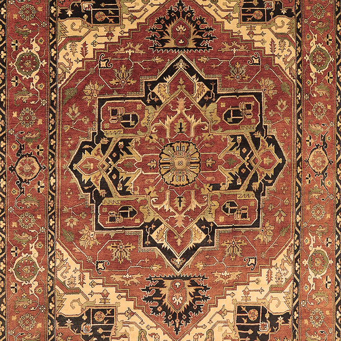 Machine Washable Oriental Brown Industrial Rug, wshurb2639brn