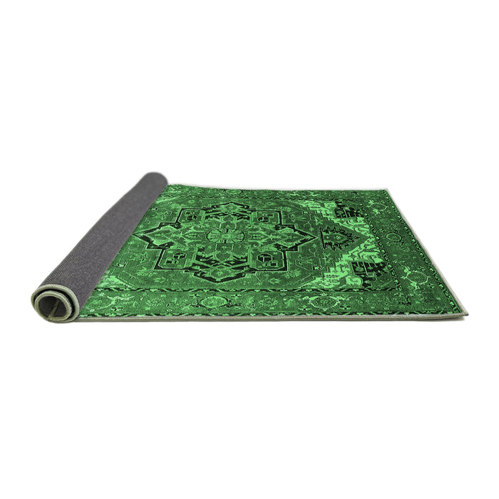 Sideview of Oriental Emerald Green Industrial Rug, urb2639emgrn