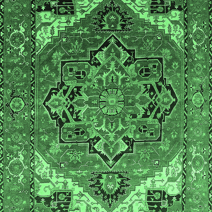 Oriental Emerald Green Industrial Rug, urb2639emgrn