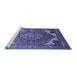 Sideview of Machine Washable Oriental Blue Industrial Rug, wshurb2639blu