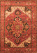 Machine Washable Oriental Orange Industrial Area Rugs, wshurb2639org