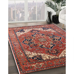 Machine Washable Industrial Modern Light Copper Gold Rug in a Family Room, wshurb2639