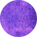 Round Oriental Pink Industrial Rug, urb2640pnk