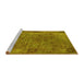 Sideview of Machine Washable Oriental Yellow Industrial Rug, wshurb2640yw