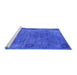 Sideview of Machine Washable Oriental Blue Industrial Rug, wshurb2640blu