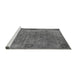 Sideview of Machine Washable Oriental Gray Industrial Rug, wshurb2640gry