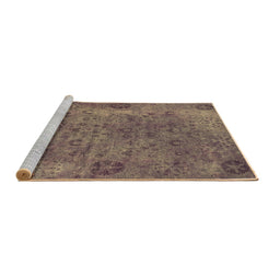 Sideview of Machine Washable Oriental Brown Industrial Rug, wshurb2640brn