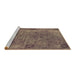 Sideview of Machine Washable Oriental Brown Industrial Rug, wshurb2640brn