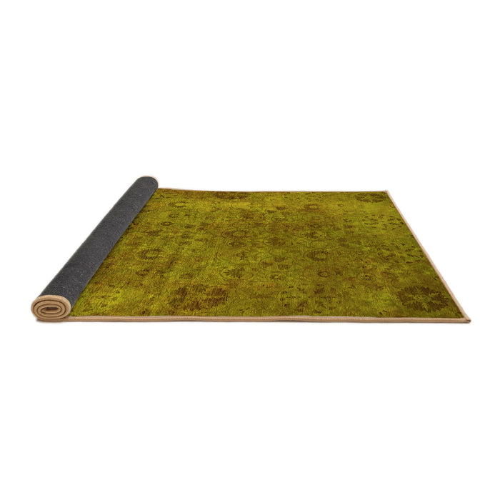 Sideview of Oriental Yellow Industrial Rug, urb2640yw