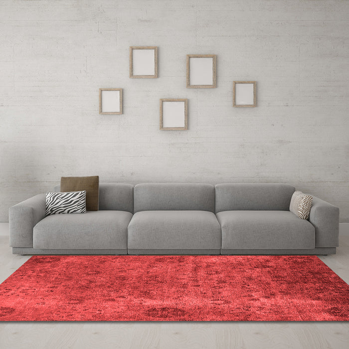 Industrial Red Washable Rugs