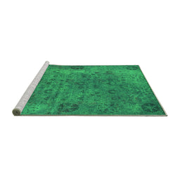 Sideview of Machine Washable Oriental Green Industrial Area Rugs, wshurb2640grn