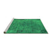 Sideview of Machine Washable Oriental Green Industrial Area Rugs, wshurb2640grn