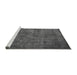 Sideview of Machine Washable Oriental Gray Industrial Rug, wshurb2641gry