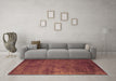Machine Washable Oriental Orange Industrial Area Rugs in a Living Room, wshurb2641org