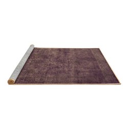Sideview of Machine Washable Oriental Brown Industrial Rug, wshurb2641brn