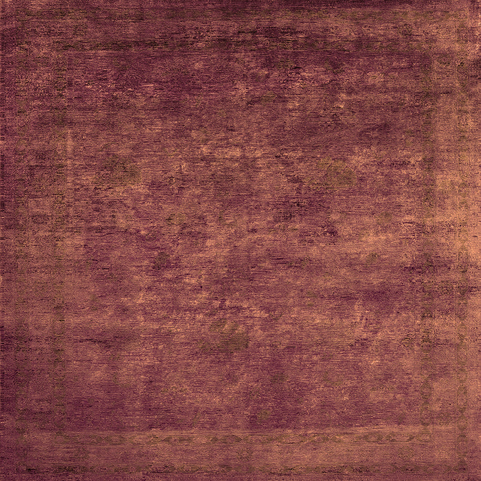 Square Oriental Orange Industrial Rug, urb2641org