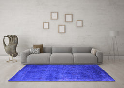 Machine Washable Oriental Purple Industrial Area Rugs in a Living Room, wshurb2641pur