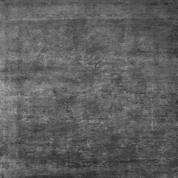 Square Machine Washable Oriental Gray Industrial Rug, wshurb2641gry