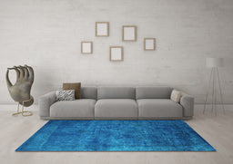 Machine Washable Oriental Turquoise Industrial Area Rugs in a Living Room,, wshurb2641turq