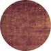 Round Oriental Orange Industrial Rug, urb2641org