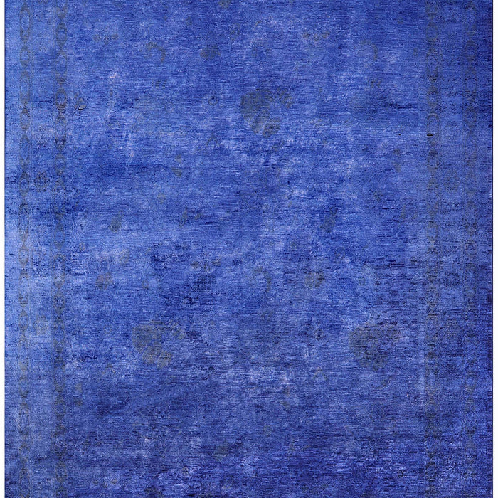 Mid-Century Modern Blue Orchid Blue Oriental Rug, urb2641