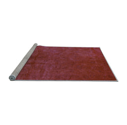 Sideview of Machine Washable Oriental Light Blue Industrial Rug, wshurb2642lblu