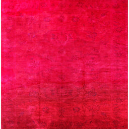 Square Mid-Century Modern Lavender Blush Beige Oriental Rug, urb2642