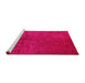 Sideview of Machine Washable Oriental Pink Industrial Rug, wshurb2642pnk