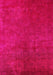 Machine Washable Oriental Pink Industrial Rug, wshurb2642pnk