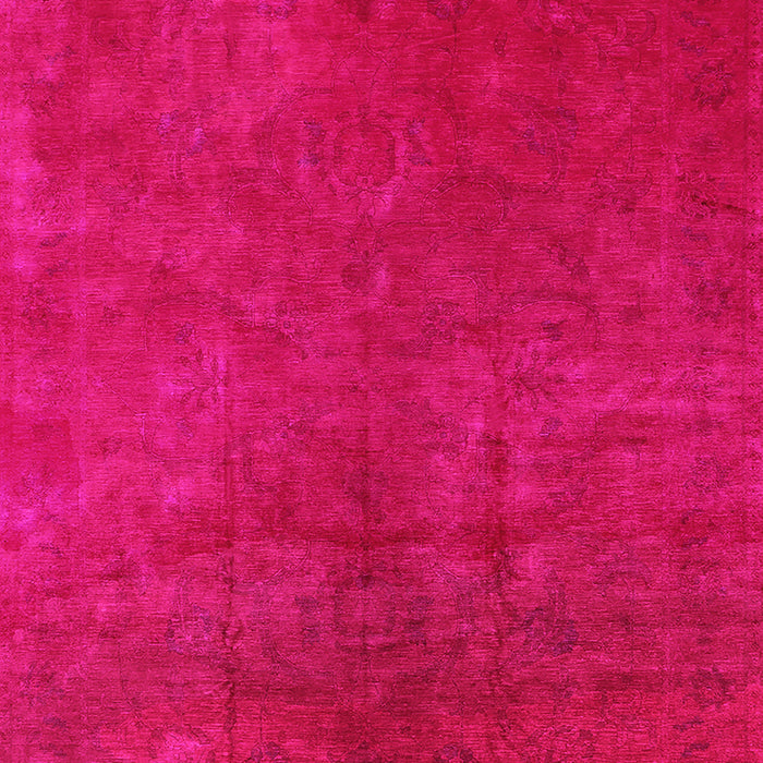 Machine Washable Oriental Pink Industrial Rug, wshurb2642pnk