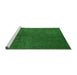 Sideview of Machine Washable Oriental Emerald Green Industrial Area Rugs, wshurb2642emgrn