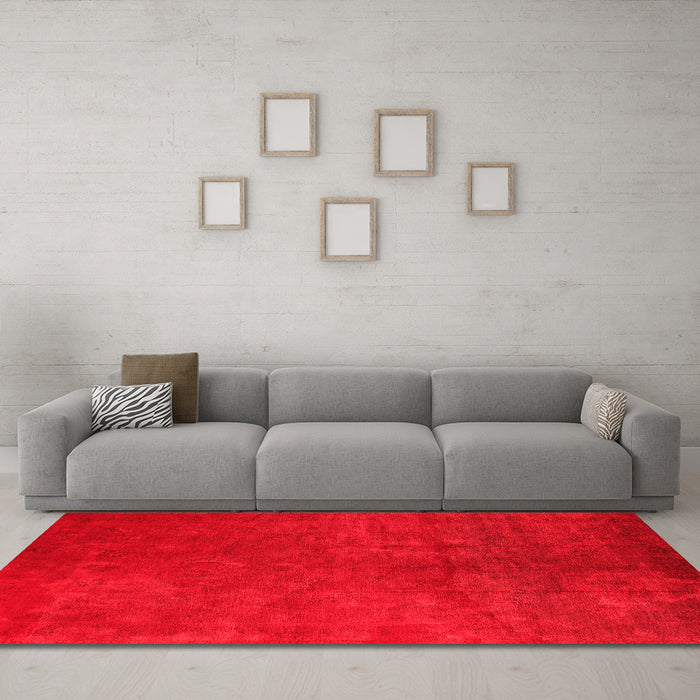 Industrial Red Washable Rugs