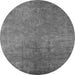 Round Oriental Gray Industrial Rug, urb2642gry