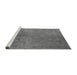 Sideview of Machine Washable Oriental Gray Industrial Rug, wshurb2642gry