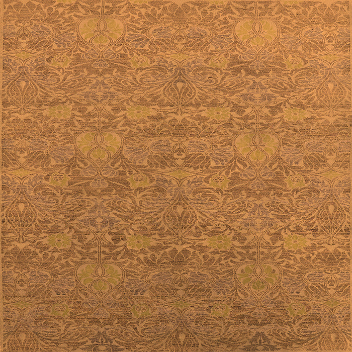 Square Oriental Orange Industrial Rug, urb2643org