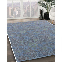 Mid-Century Modern Columbia Blue Oriental Rug, urb2643