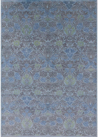 Machine Washable Industrial Modern Columbia Blue Rug, wshurb2643