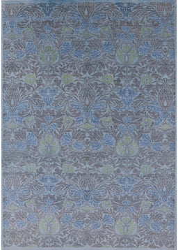 Mid-Century Modern Columbia Blue Oriental Rug, urb2643