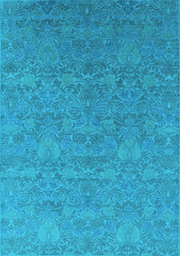 Oriental Light Blue Industrial Rug, urb2643lblu