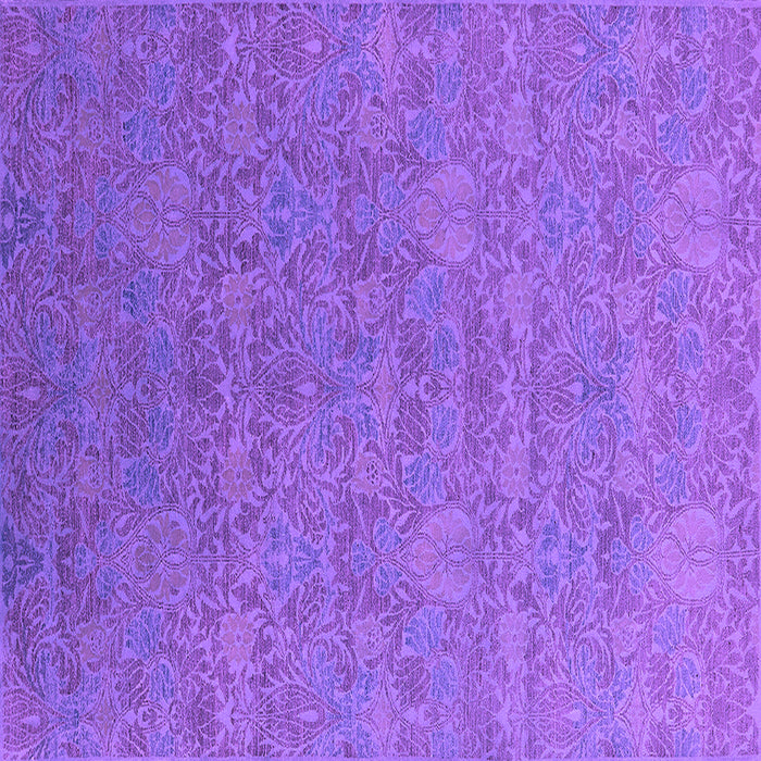 Square Machine Washable Oriental Purple Industrial Area Rugs, wshurb2643pur