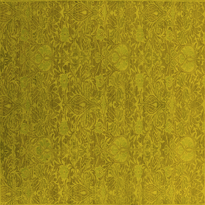 Square Oriental Yellow Industrial Rug, urb2643yw